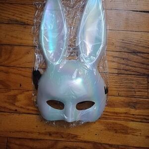 Bunny Rabbit Costume Face Mask Adult Unisex White NEW